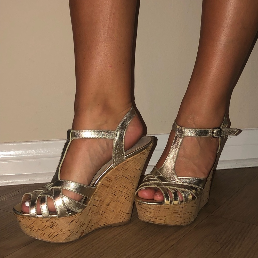 Steve Madden Silver Wedges Size 7